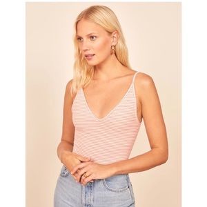 Reformation Pink Stripe Tank